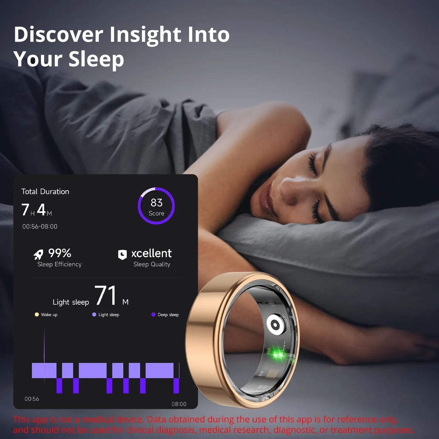 COLMI R02 Smart Ring – 39 - Day Battery, Health Tracking + Charging Case, 5ATM, Black - Revel Smart