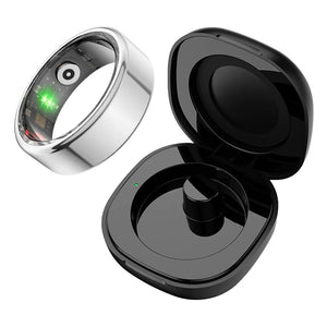 COLMI R02 Smart Ring – 39 - Day Battery, Health Tracking + Charging Case, 5ATM, Silver - Revel Smart