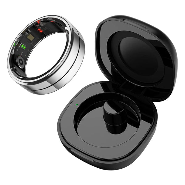 COLMI R07 Smart Ring with Charging Case (5ATM, HR & SpO₂), Silver - Revel Smart