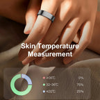 COLMI R09 Smart Ring – Temperature, Sleep & Heart Rate + Charging Case, Gold - Revel Smart