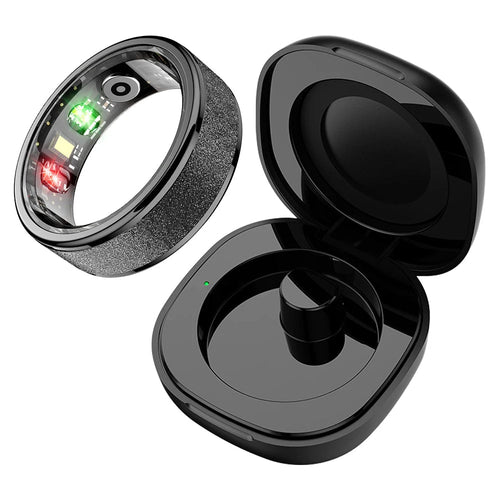COLMI R10 Smart Ring – Health & Sleep Tracking + Charging Case, 5ATM Waterproof, Black - Revel Smart
