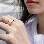 COLMI R10 Smart Ring – Health & Sleep Tracking + Charging Case, 5ATM Waterproof, Gold - Revel Smart