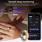 COLMI R10 Smart Ring – Health & Sleep Tracking + Charging Case, 5ATM Waterproof, Gold - Revel Smart