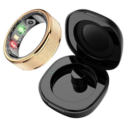 COLMI R10 Smart Ring – Health & Sleep Tracking + Charging Case, 5ATM Waterproof, Gold - Revel Smart