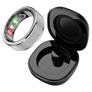 COLMI R10 Smart Ring – Health & Sleep Tracking + Charging Case, 5ATM Waterproof, Silver - Revel Smart
