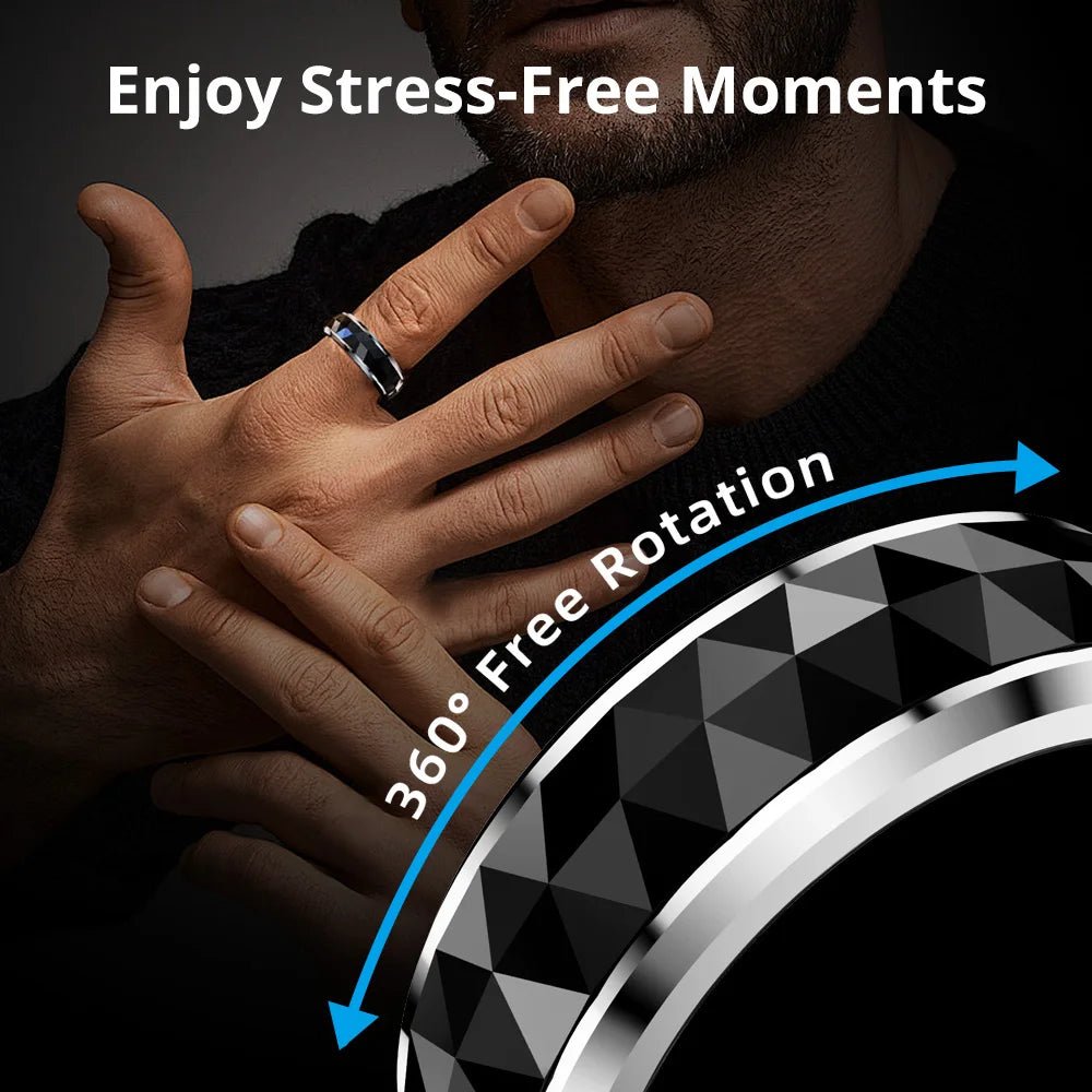COLMI R11 Smart Ring – Fidget Spinner, 5ATM, Health Monitor, Black - Revel Smart