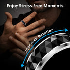 COLMI R11 Smart Ring – Fidget Spinner, 5ATM, Health Monitor, Black - Revel Smart