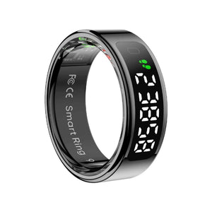 COLMI R12 Smart Ring with Display & Touch, Wireless Charging, 5ATM, Black - Revel Smart