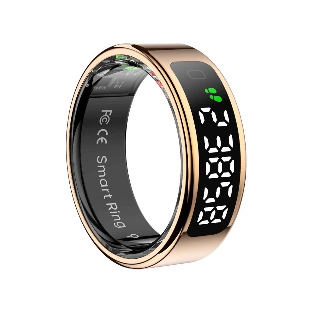 COLMI R12 Smart Ring with Display & Touch, Wireless Charging, 5ATM, Gold - Revel Smart