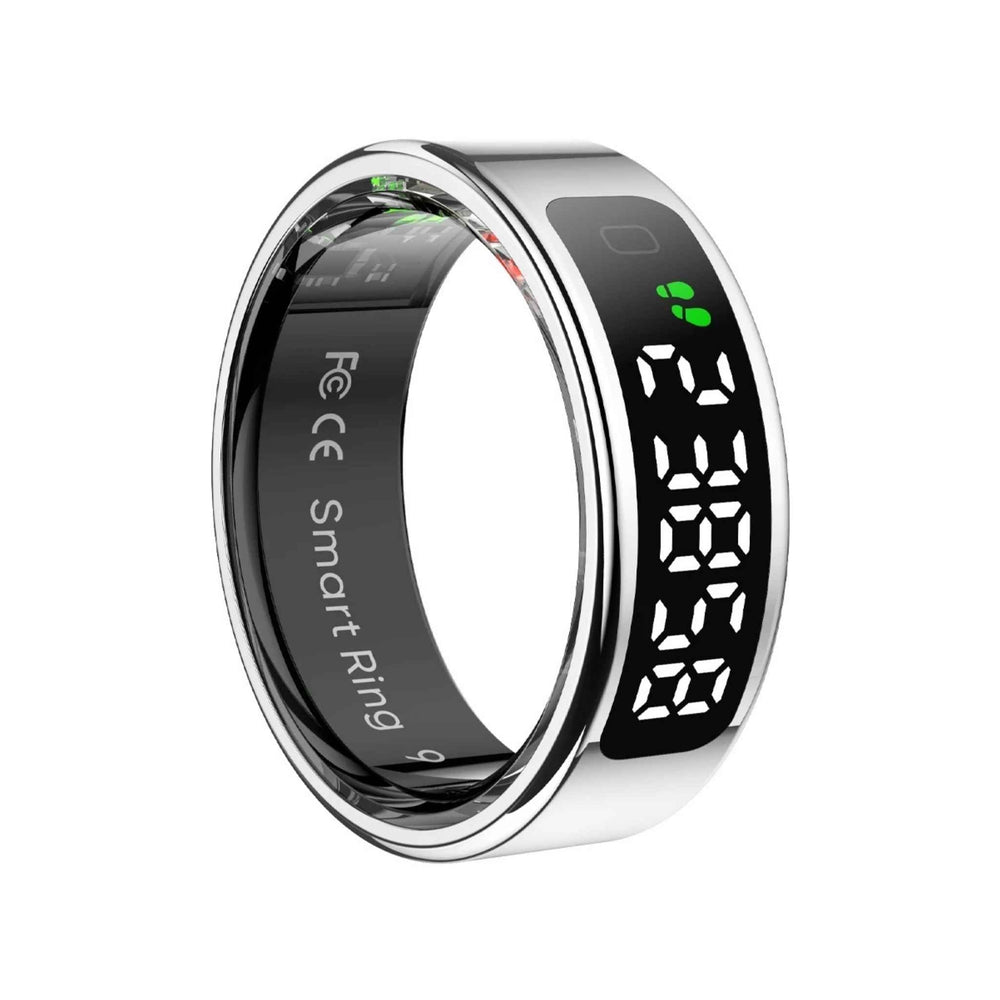 COLMI R12 Smart Ring with Display & Touch, Wireless Charging, 5ATM, Silver - Revel Smart