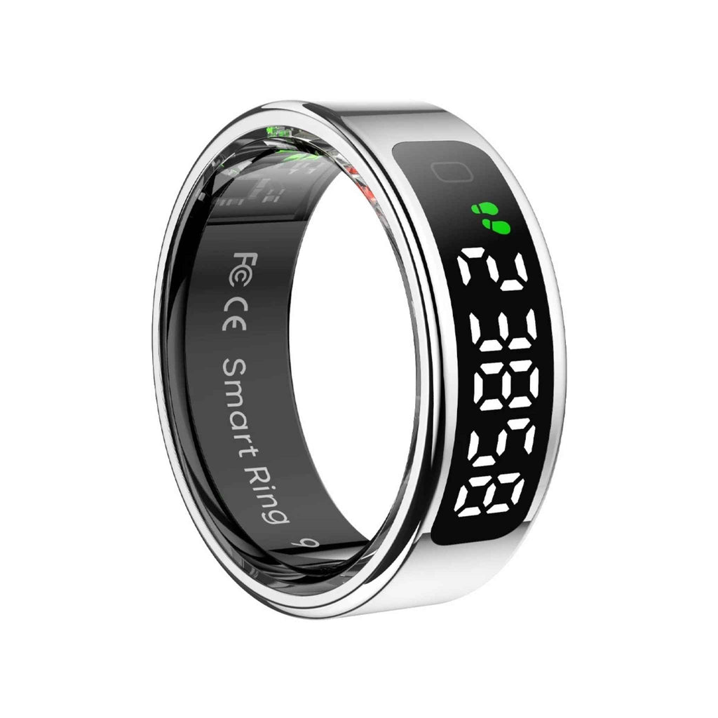 COLMI R12 Smart Ring with Display & Touch, Wireless Charging, 5ATM, Silver - Revel Smart
