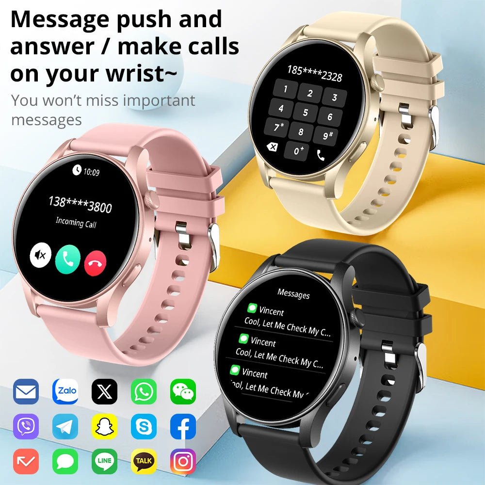 COLMI V73 AMOLED Smartwatch with Bluetooth Calls & 1.43" HD Display, Black - Revel Smart