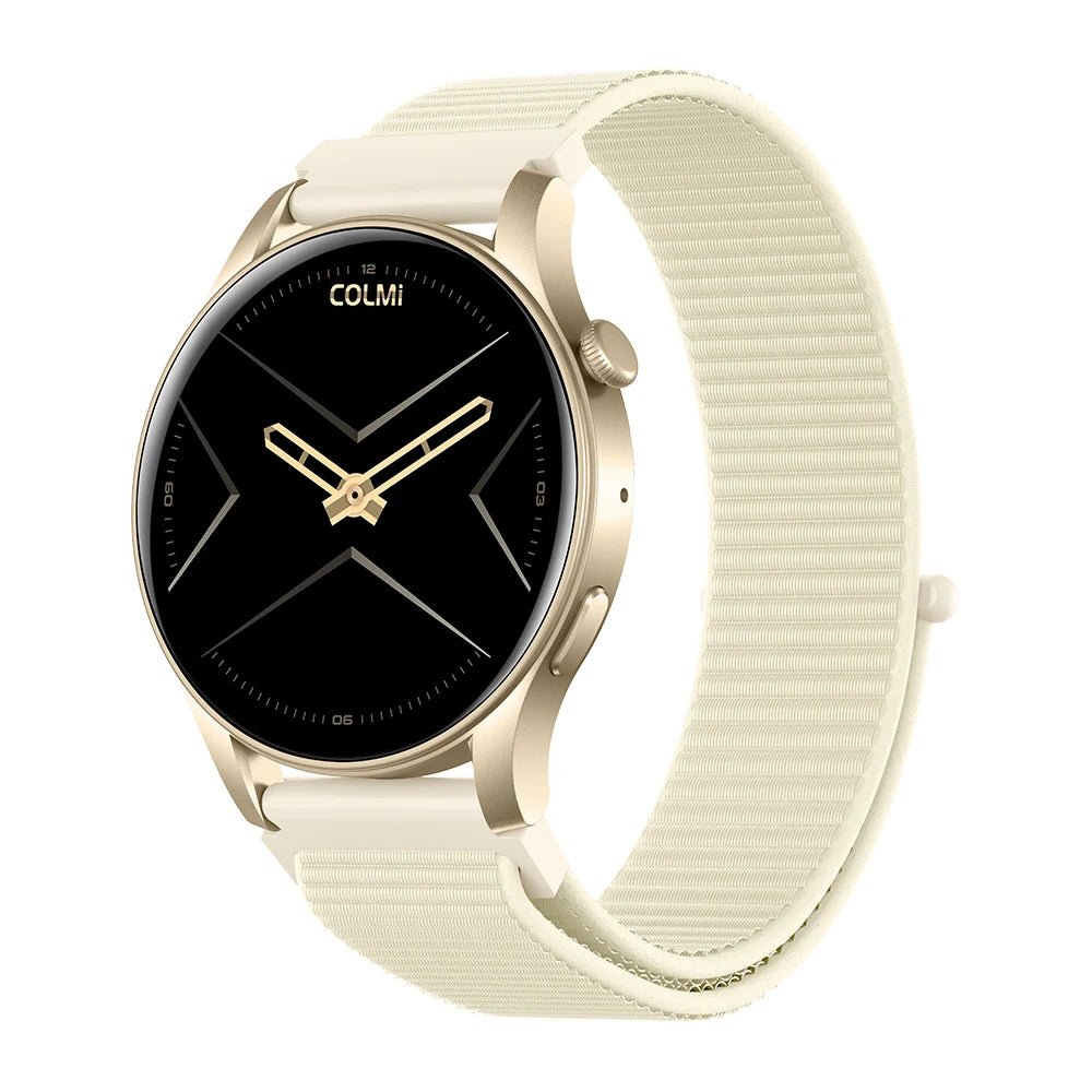COLMI V73 AMOLED Smartwatch with Bluetooth Calls & 1.43" HD Display, Gold - Revel Smart