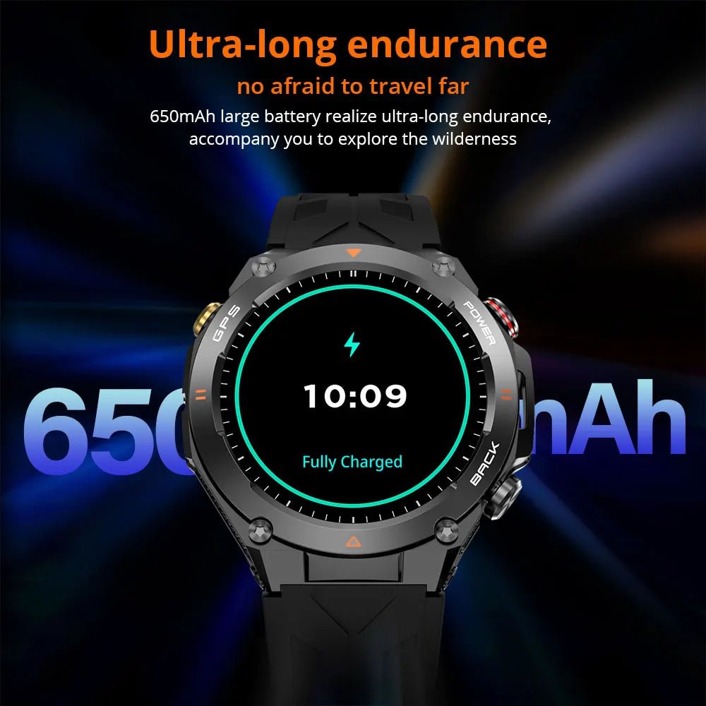 COLMI V75 Outdoor GPS Smartwatch – Compass, BT Calls & 650mAh Battery, Black - Revel Smart