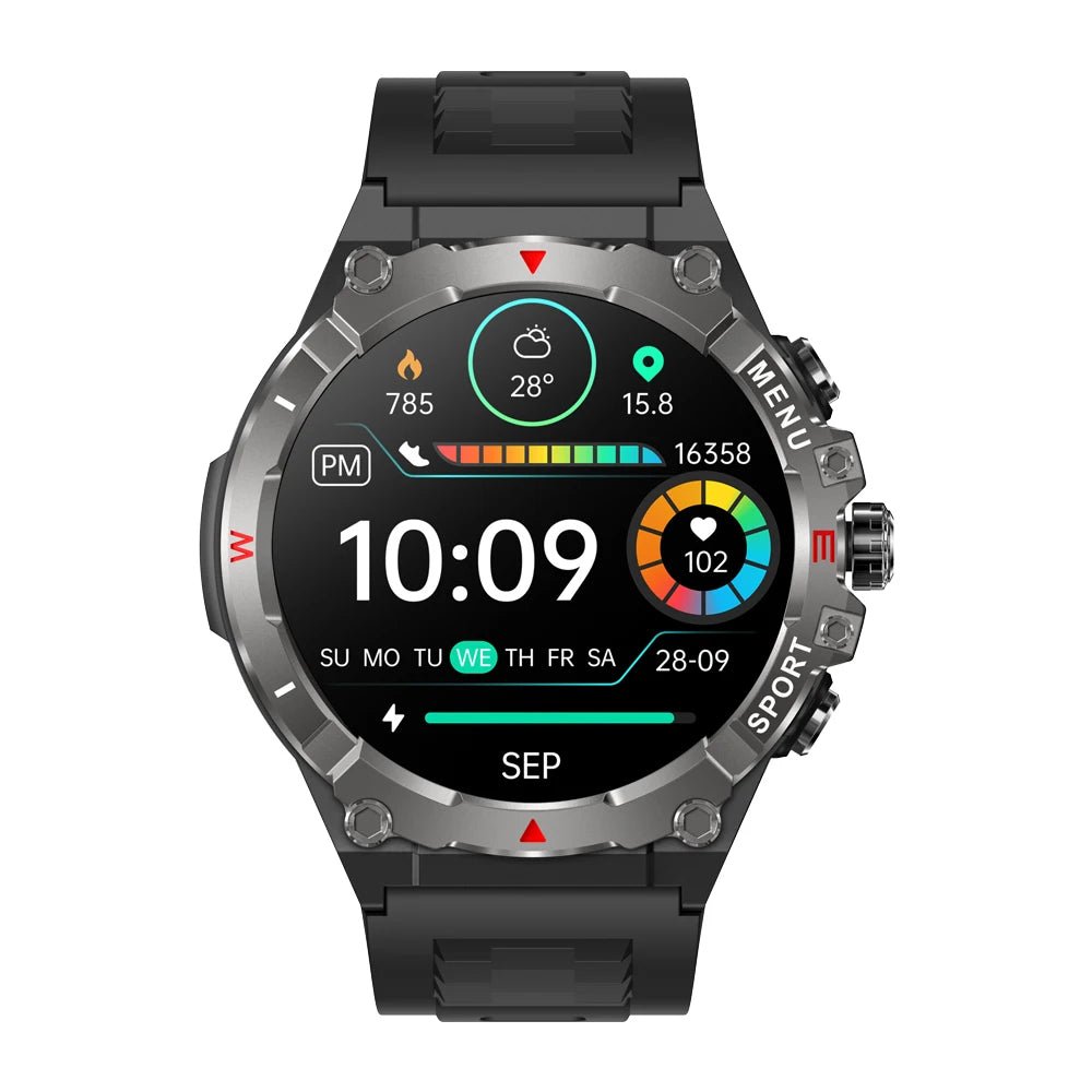 COLMI V76 GPS Smartwatch with 1.43" AMOLED, Compass & 500mAh Battery, Black - Revel Smart