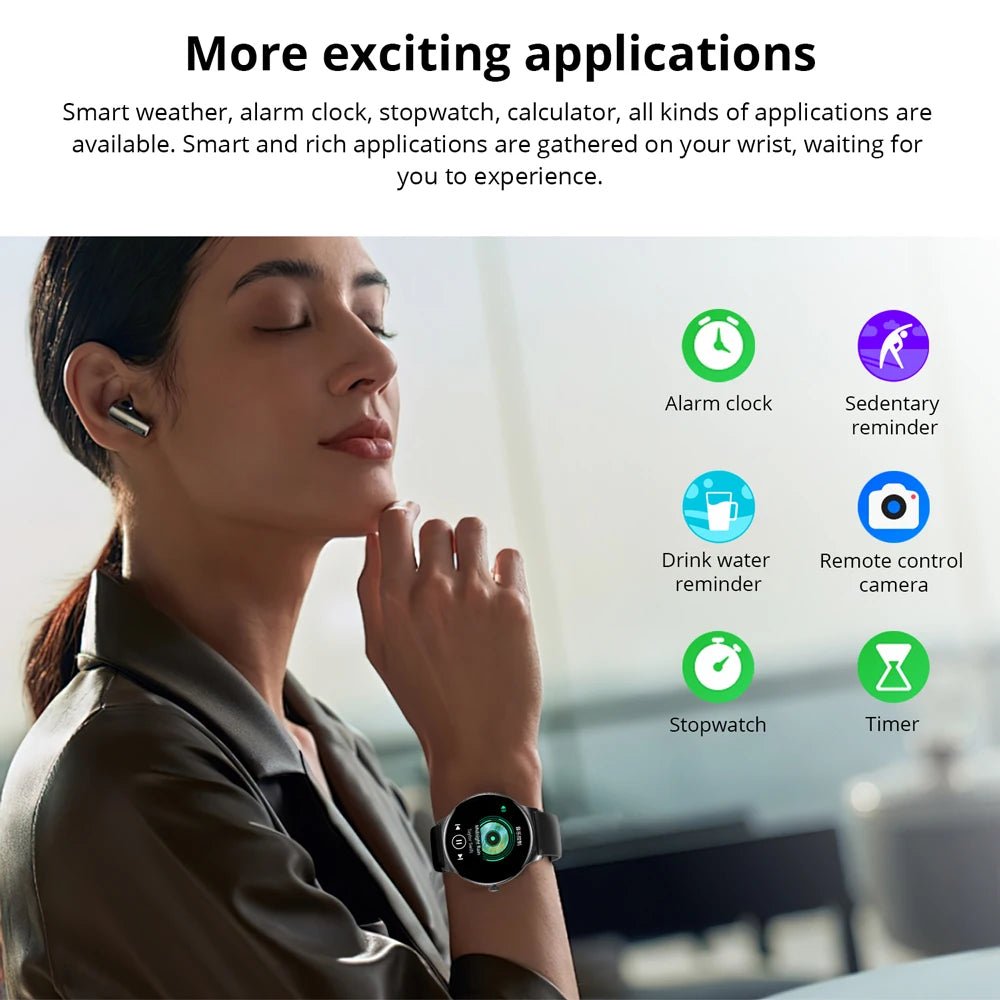 COLMI V89 Women’s Smartwatch 1.43″ AMOLED, Calls & Health, Gold - Revel Smart
