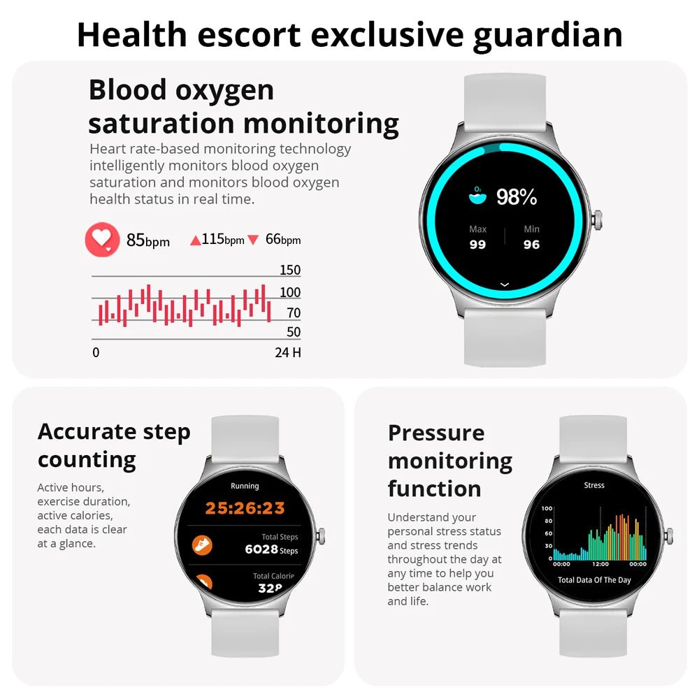 COLMI V89 Women’s Smartwatch 1.43″ AMOLED, Calls & Health, Gold - Revel Smart