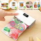 Cooskr 2-in-1 Rechargeable Mini Bag Heat Sealer & Cutter – LED Display 6 Modes Magnetic Portable Food Bag Sealer - Revel Smart