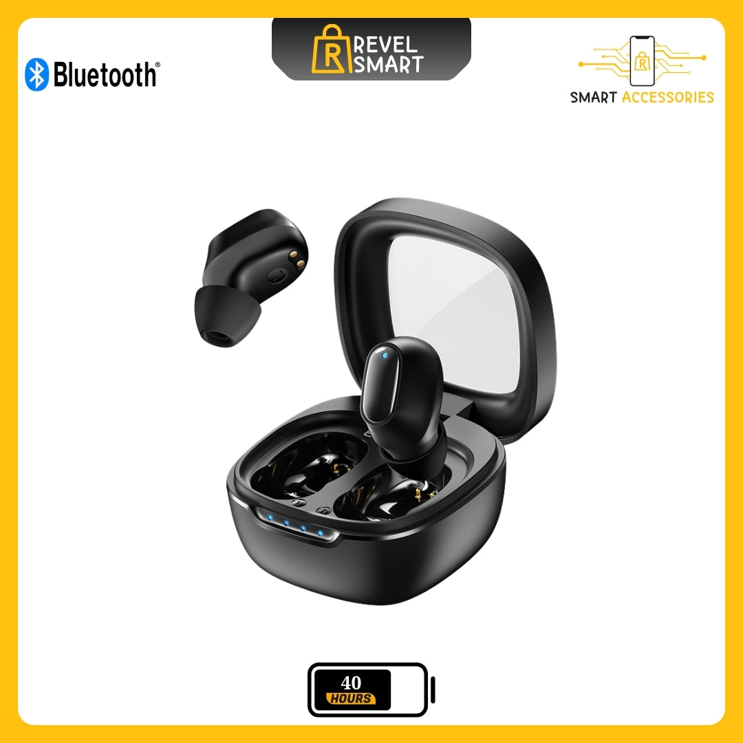 Wireless Earbuds, From Essager, Version ES-02, Supports Bluetooth 5.3, Playtime up to 40 Hours, Color Black