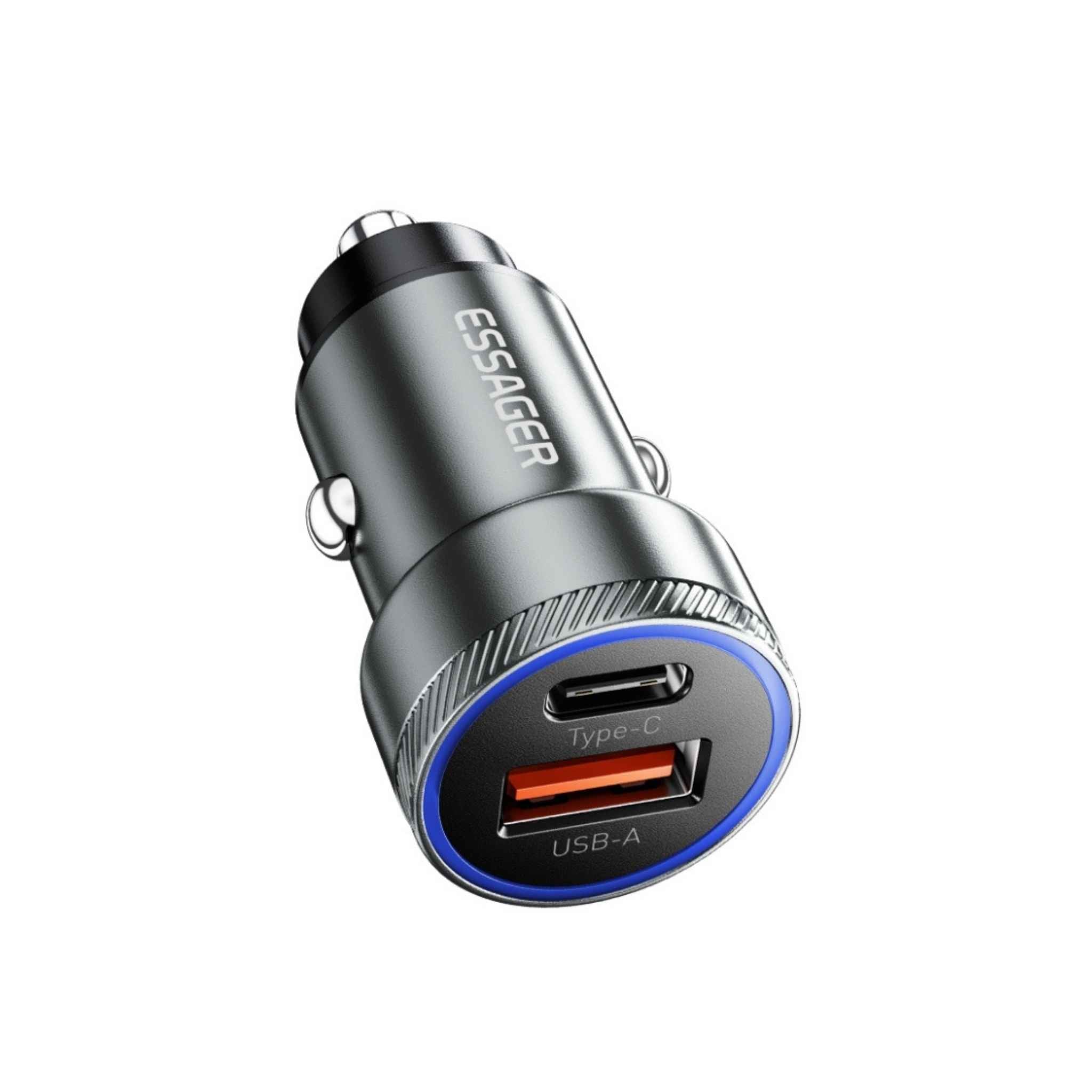 Essager 54W Dual-Port USB Type-C Car Charger – Fast Charging PD3.0 QC3.0