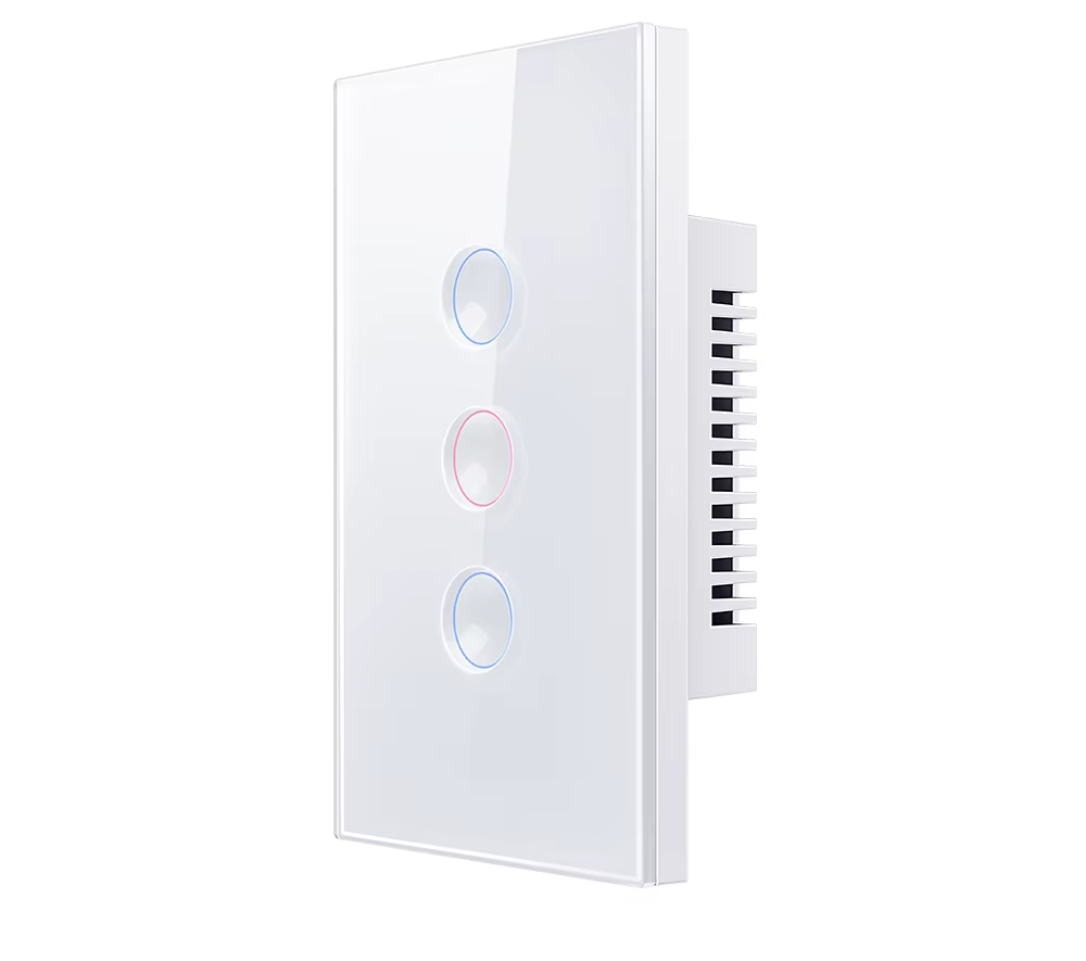 AVATTO Tuya WiFi smart groove touch light switch LTS02RD-US no neutral wire with RF433 remote and voice control
