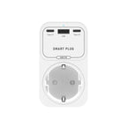 AVATTO Tuya WiFi EU smart socket with 65W GaN dual USB-C PD and USB-A fast charging ports

