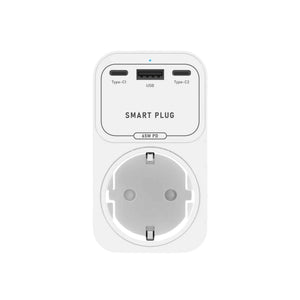 AVATTO Tuya WiFi Smart Socket – 65W GaN USB-C/USB-A PD Fast Charger (EU)