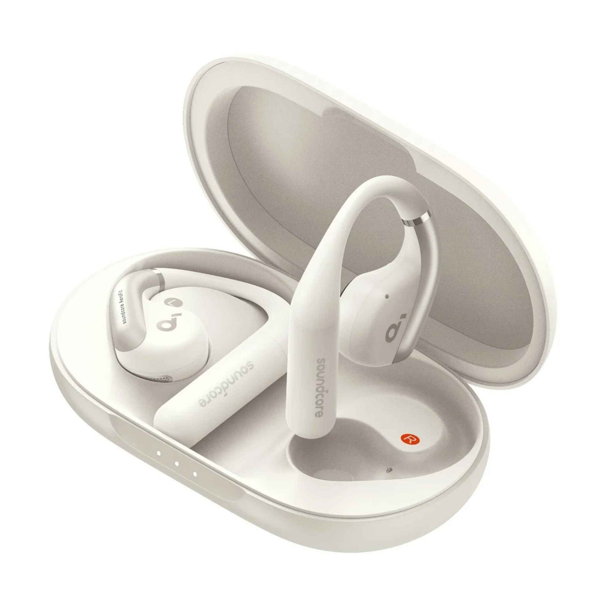 Soundcore by Anker AeroFit open-ear wireless earbuds with ear-hook design and charging case