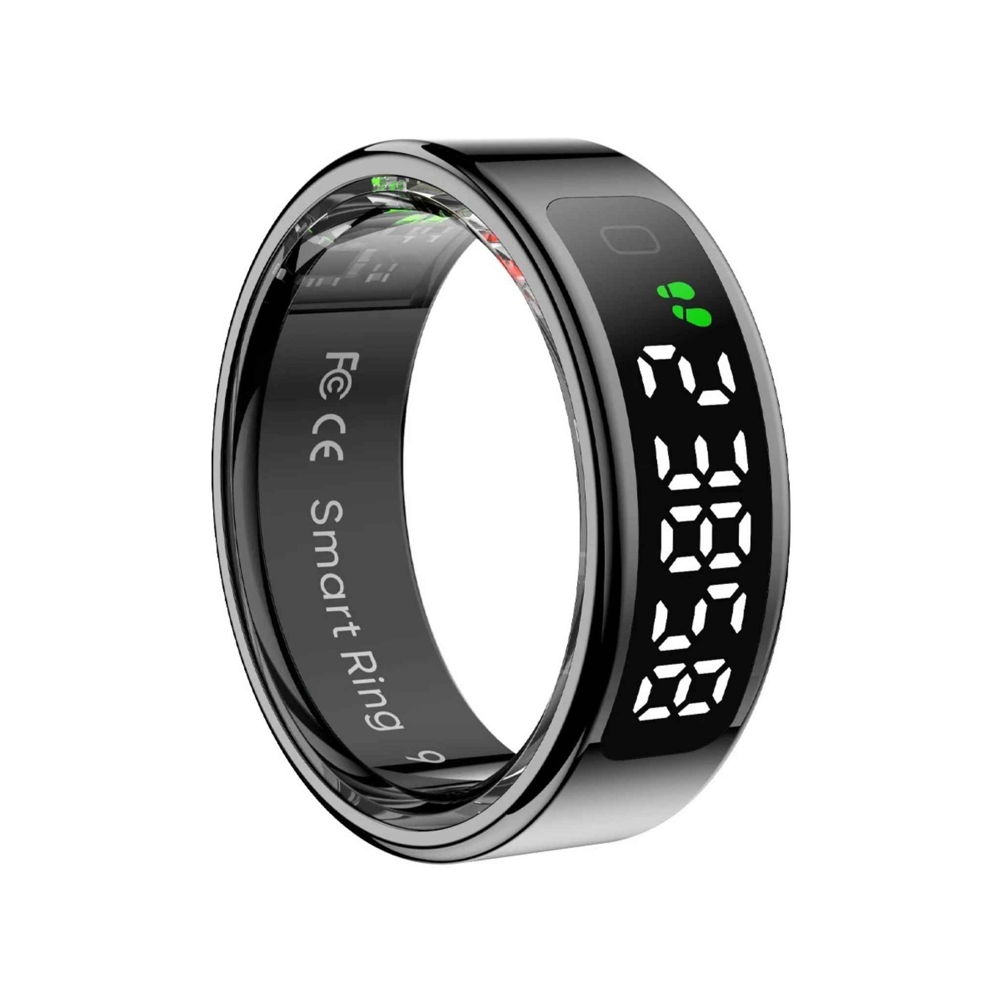 COLMI R12 Smart Ring with Display & Touch, Wireless Charging, 5ATM, Black