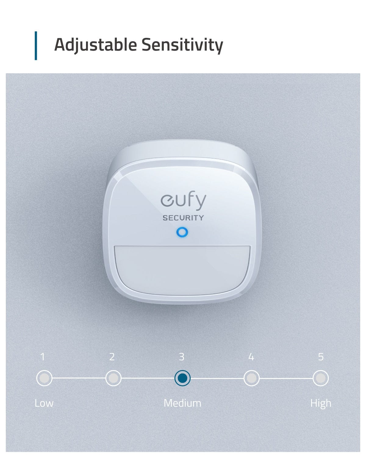 eufy eufy, Security Motion Sensor, Security System Alarm 100°, Field View 9m Range, Need with HomeBase