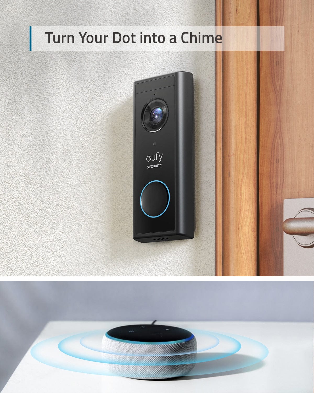 eufy eufy, Security Video Doorbell Camera, 2K, Need with HomeBase