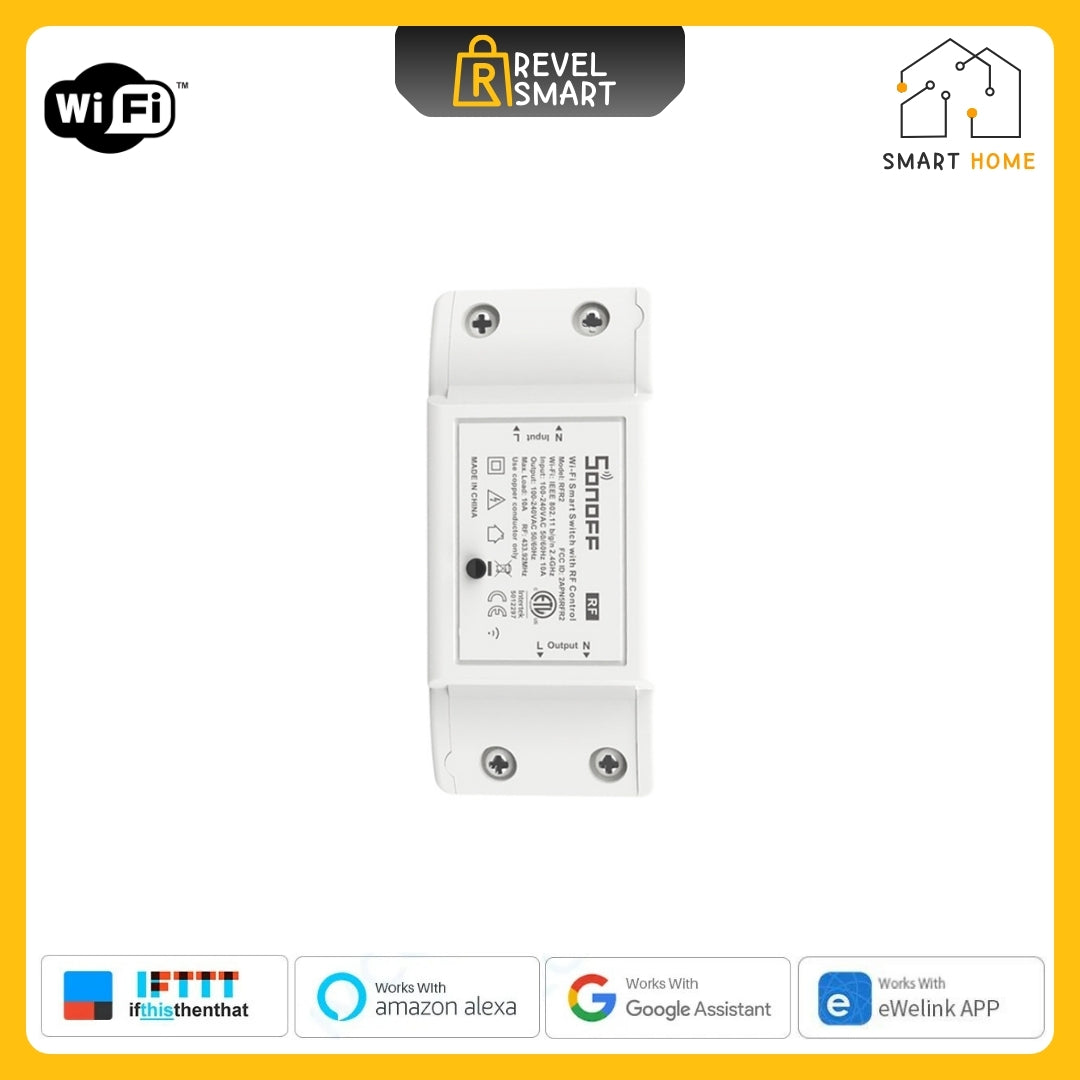Switch Module Smart, From SONOFF, Support 433 RF Wifi Wireless, maxload 10A, Support Convert Ordinary Switch to Smart Switch