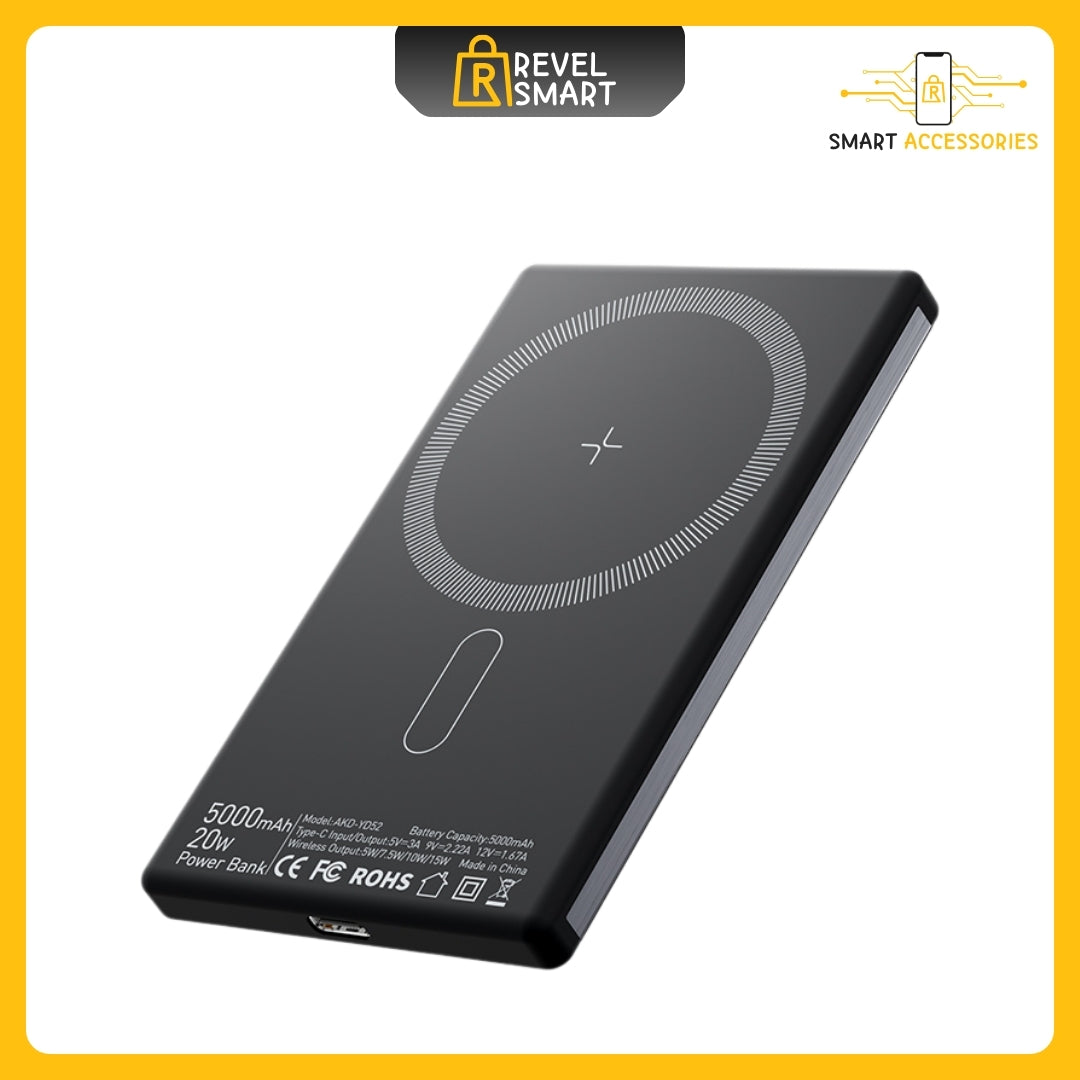 Power Bank, From Essager, Magnetic Wireless Charging, 5000mAh capacity, With PD 20W power