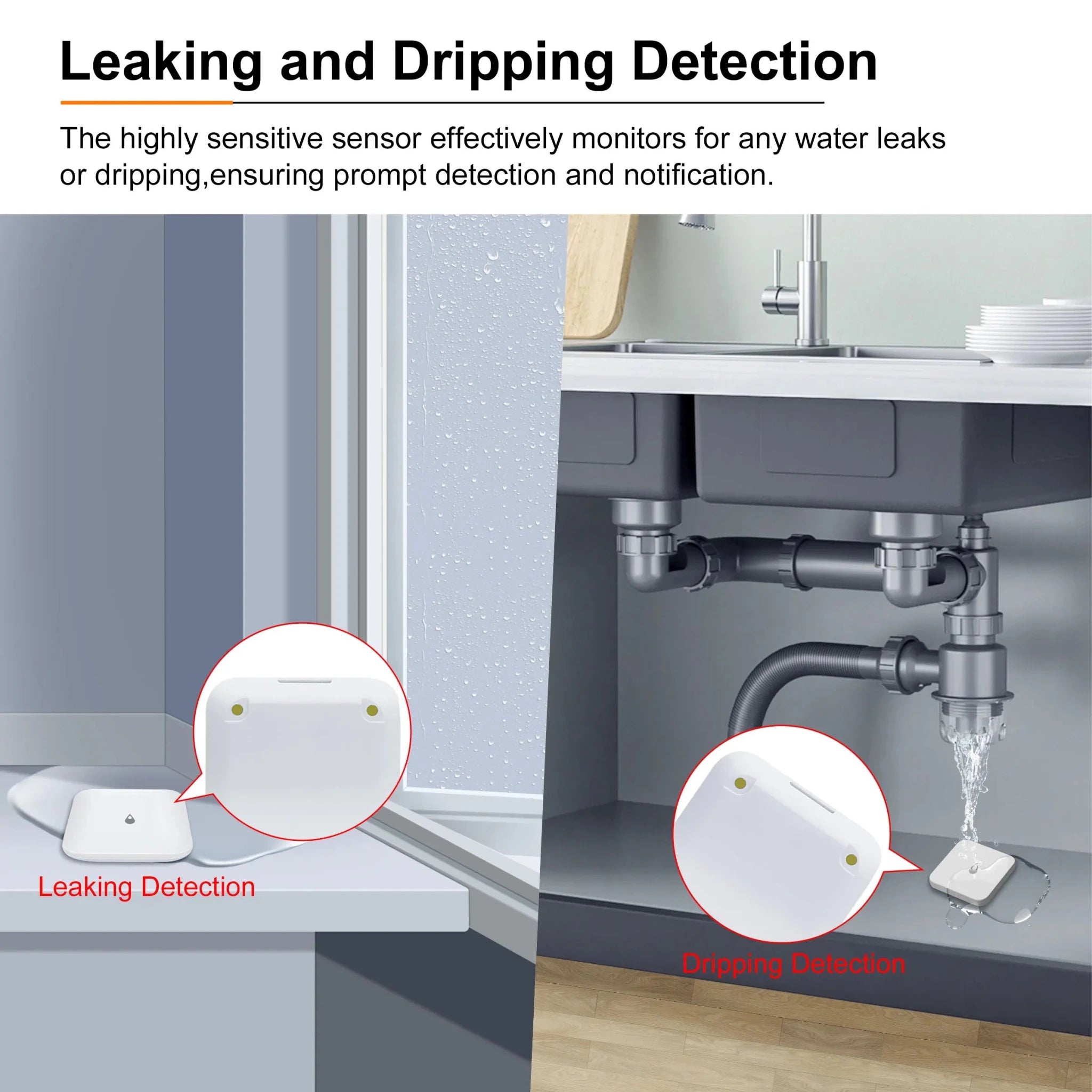 GIRIER ZigBee Water Leak Sensor (IP66) – Home Assistant & ZigBee2MQTT - Revel Smart