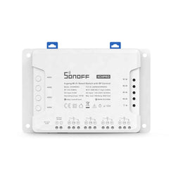 SONOFF 4CH PRO R3 WiFi & RF Smart Light Switch – 4 Gang Remote Control Module, Works with Alexa & Google Home - Revel Smart