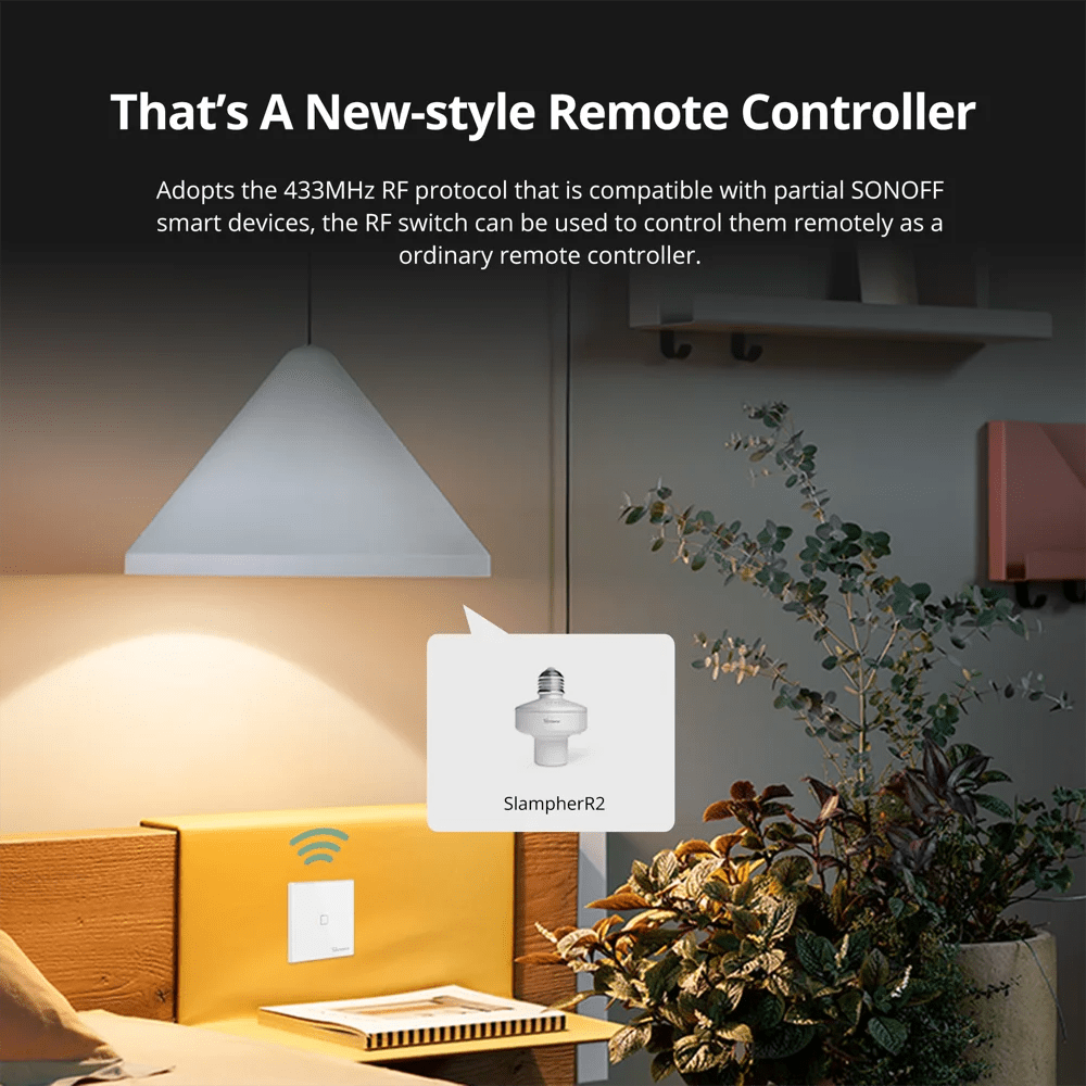SONOFF 86 Type RF Remote Controller – 433MHz Stick - On Wireless Wall Switch - Revel Smart