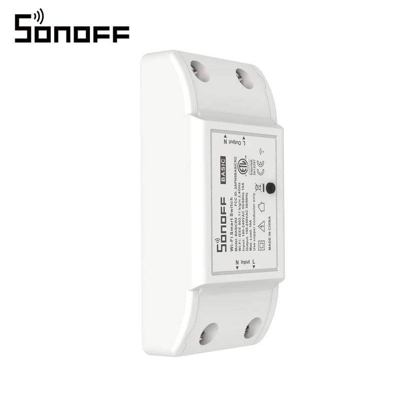SONOFF BasicR2 WiFi Smart Switch – Universal DIY Remote Wireless Light Controller Works with Alexa & Google Home - Revel Smart