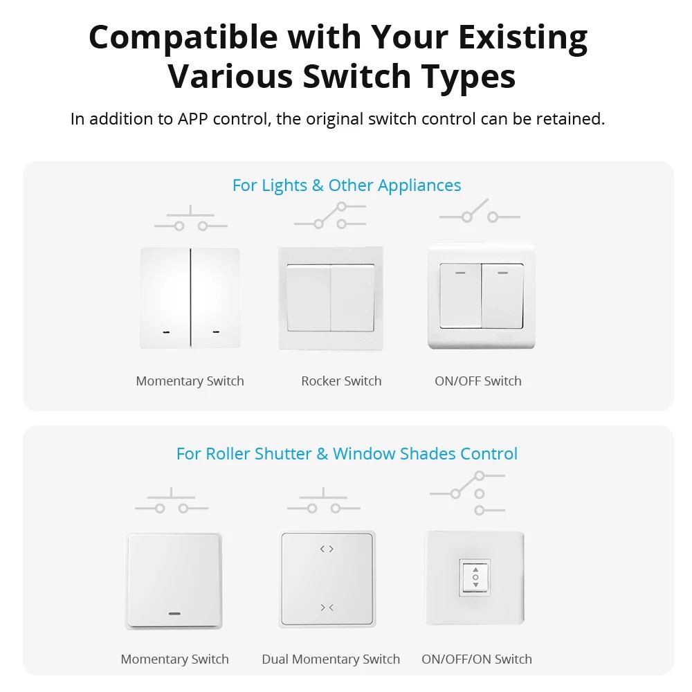 SONOFF Dual 2CH WiFi Smart Switch – Remote Control for Two Devices | Works with Alexa & Google Home | Smart Curtain & Light Control - Revel Smart