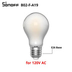SONOFF E26 B02 - F - A19 WiFi LED Filament Smart Bulb - Revel Smart