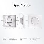 SONOFF ERBS Roller Shutter Wall Switch Enclosure – Flame-Retardant PC Clip-On Cover for MINI-RBS, EU & 86 Type Box - Revel Smart