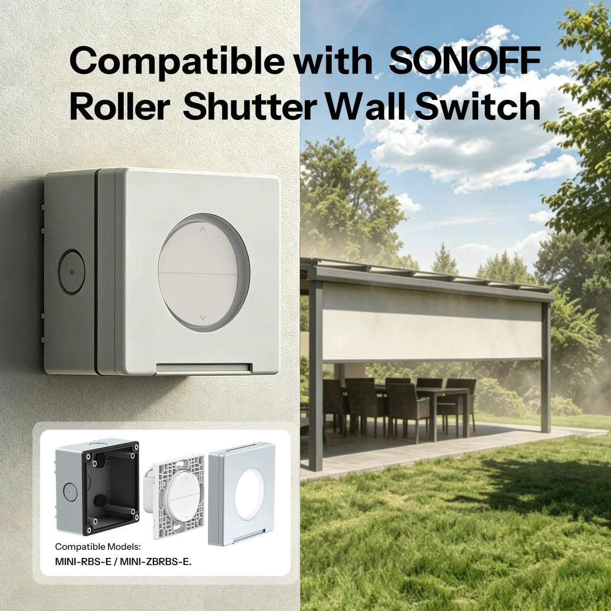 SONOFF EWPB IP65 Outdoor Waterproof Box – Flame-Retardant PC Cover for Fusion Series Wall Switches & Sockets - Revel Smart