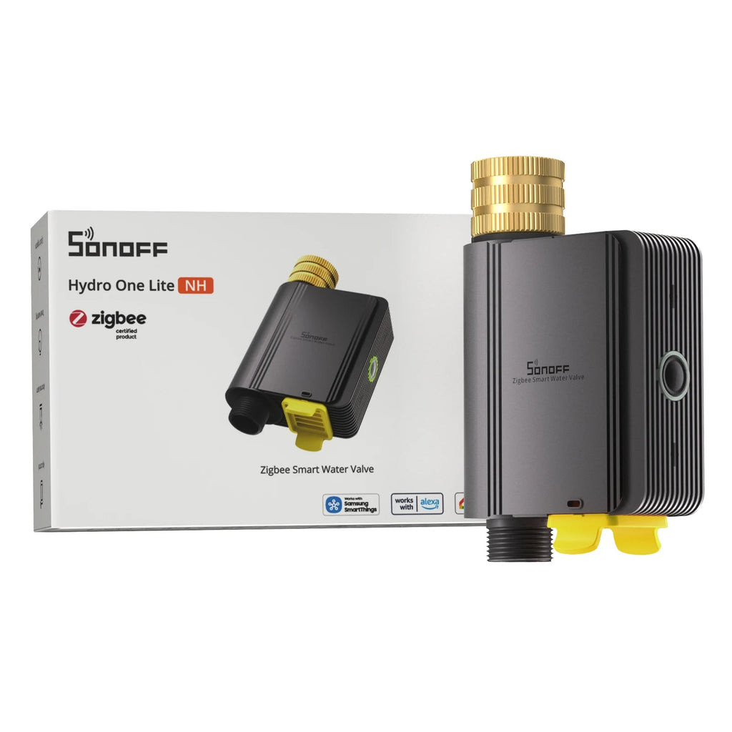 SONOFF Hydro ONE Lite Zigbee Smart Water Valve – Brass Inlet, 6 Irrigation Schedules, Weather Skip, Apple Home via Matter Bridge (Hub Required) - Revel Smart