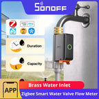 SONOFF Hydro ONE Zigbee Smart Water Valve – Flow Meter, Brass Inlet, Irrigation Schedules, Apple Home via Matter Bridge (Hub Required) - Revel Smart