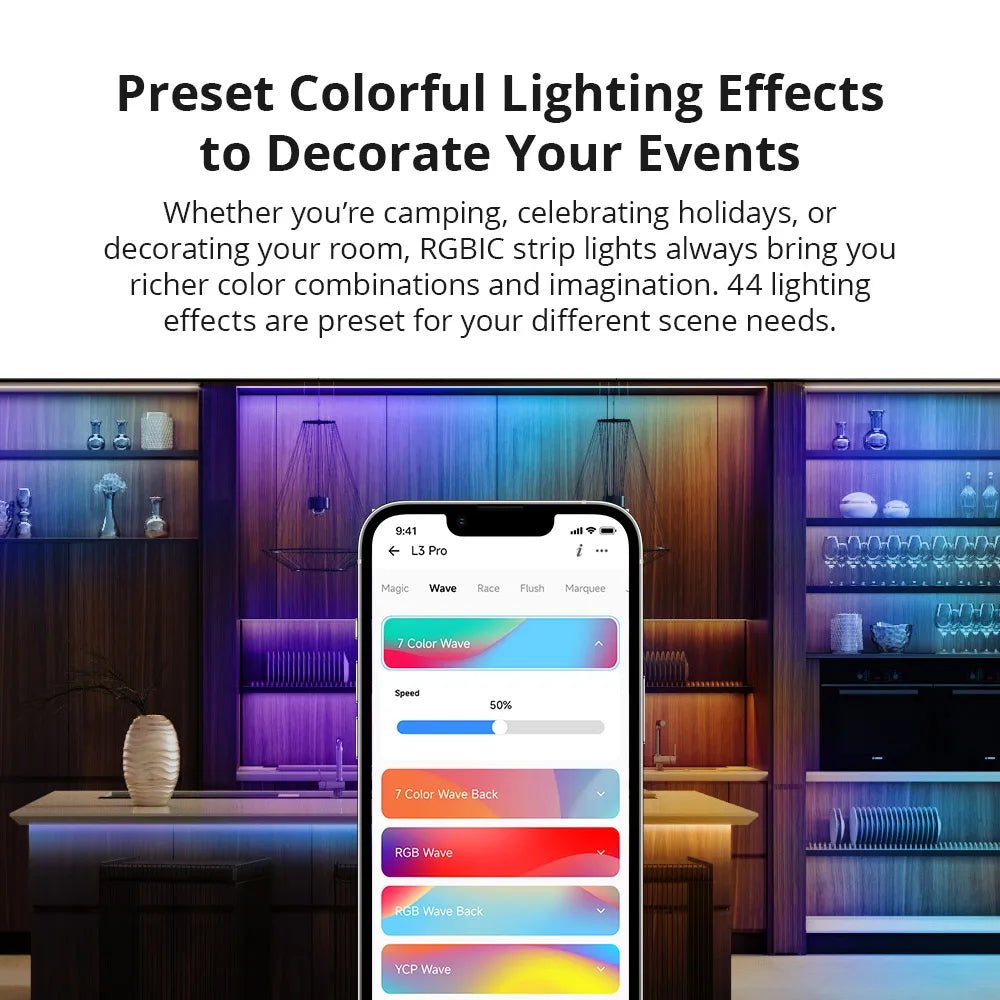 SONOFF L3 Pro RGBIC WiFi Smart LED Strip Light – 5M 16.4Ft Multicolor Light Strip with Voice, Music Sync, and Local Control - Revel Smart