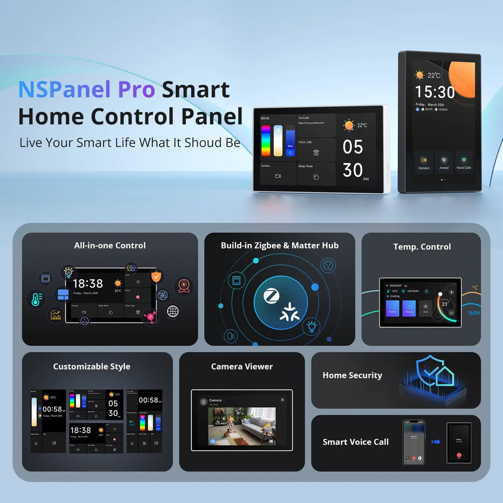 SONOFF NSPanel Pro Smart Home Touch Control Panel – WiFi & Zigbee 3.0 Hub - Revel Smart