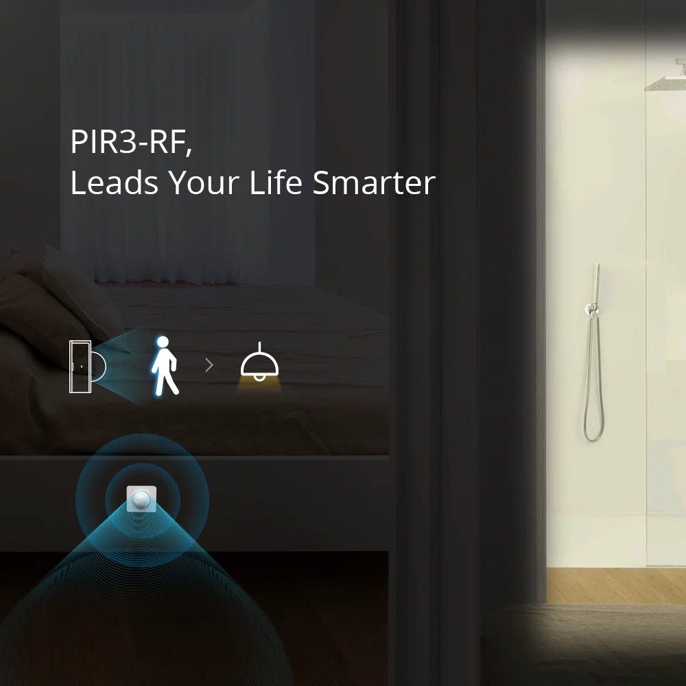SONOFF PIR3 - RF 433MHz Smart Motion Sensor – Compact Wireless Motion Detector for Home Security & Smart Scene Trigger - Revel Smart