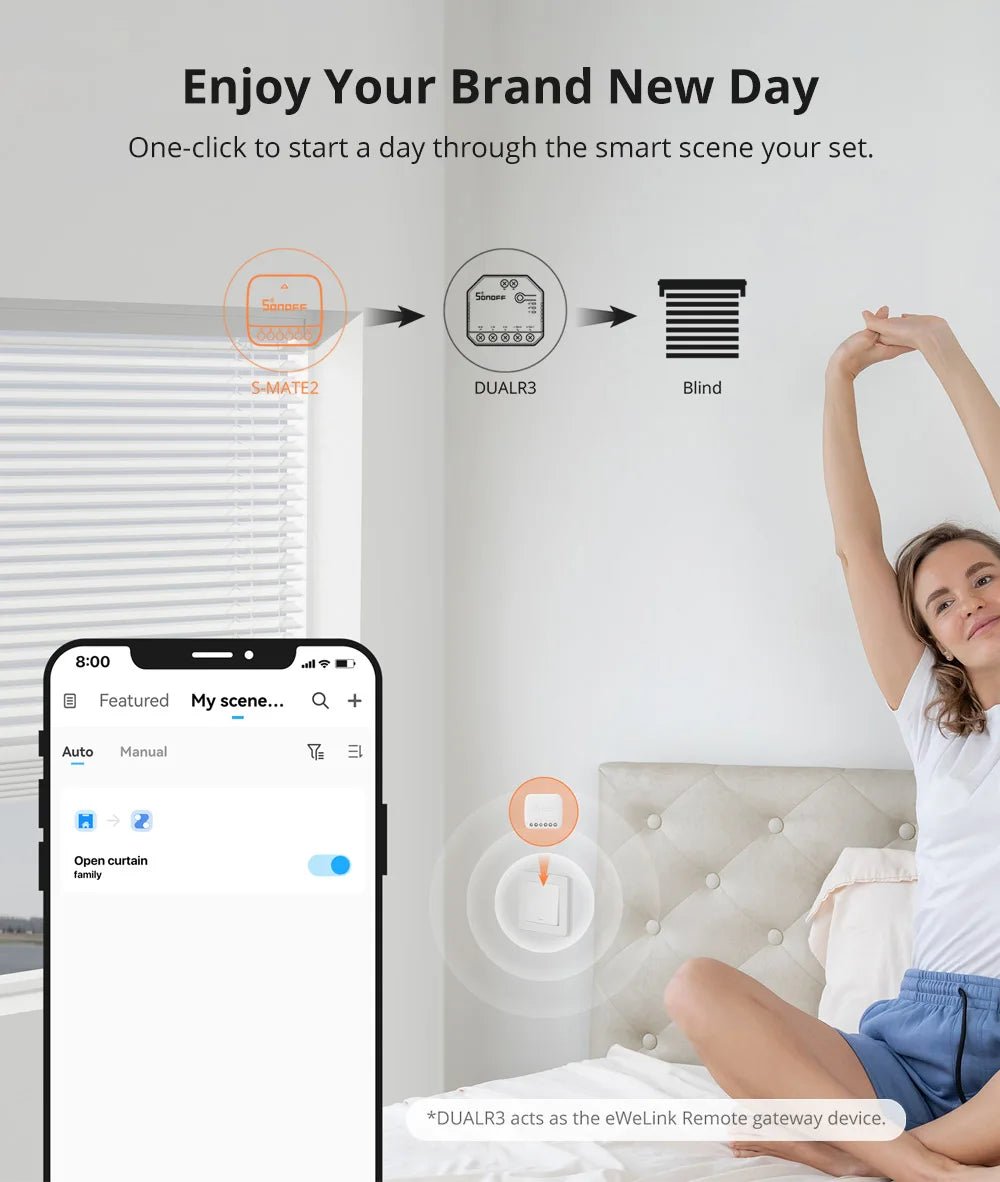 SONOFF S - MATE2 Extreme Switch Mate – Battery - Powered Local Control for Mechanical Switches - Revel Smart