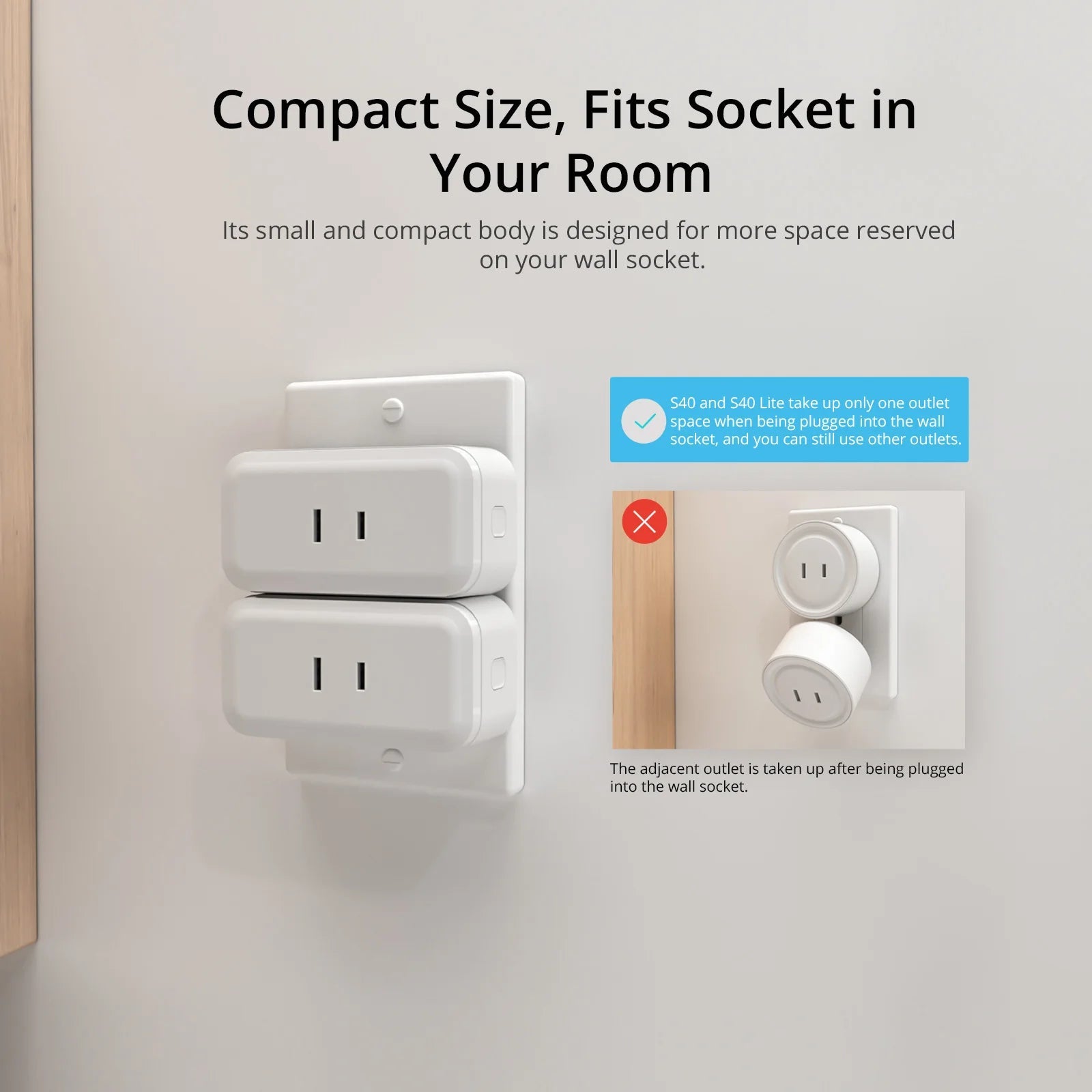SONOFF S40 Lite Type A WiFi Smart Plug - Revel Smart