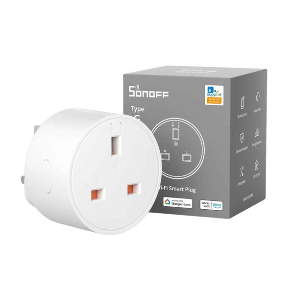 SONOFF S60 UK Smart Wi - Fi Plug with Energy Monitoring - Revel Smart