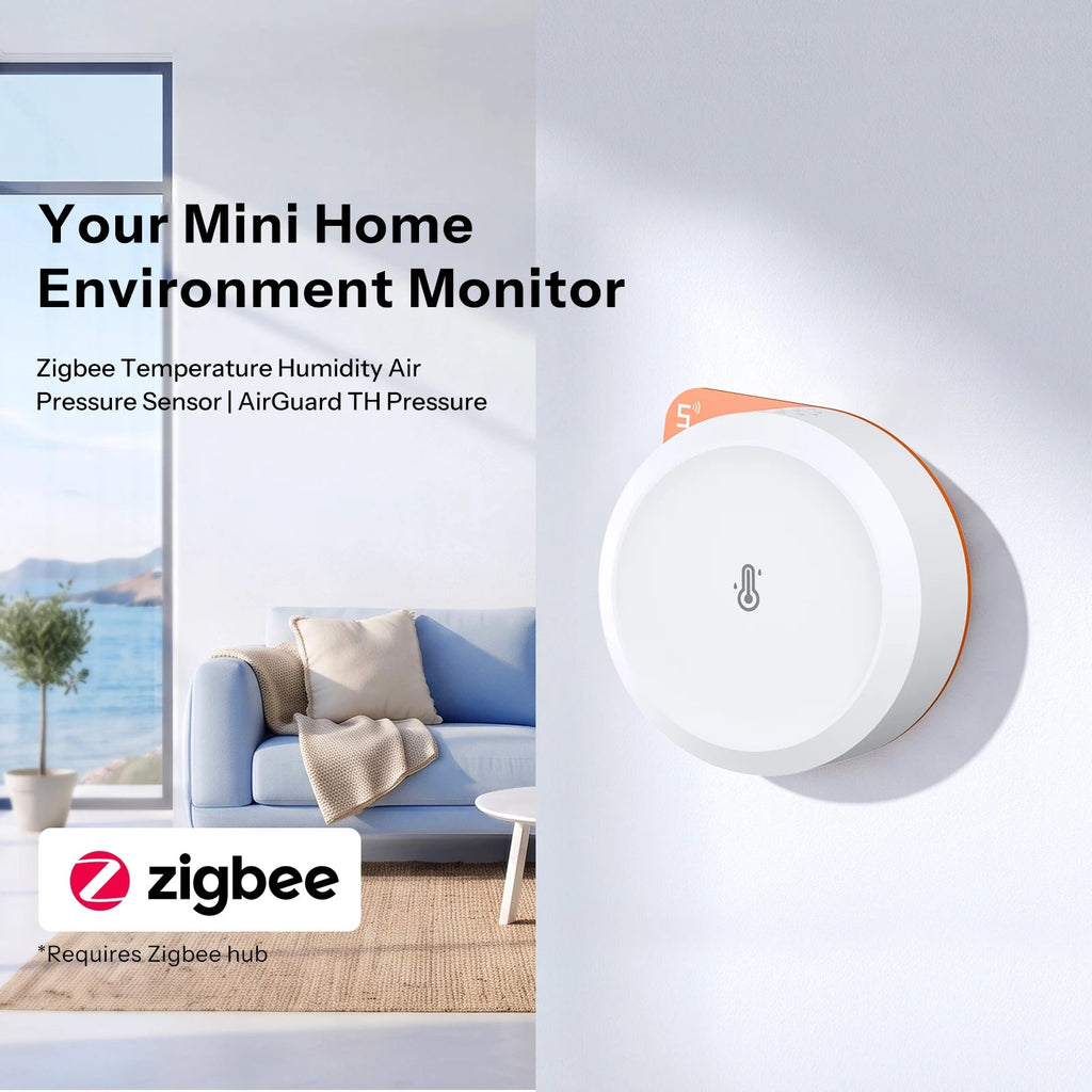 SONOFF SNZB-02M AirGuard TH Pressure Zigbee Sensor – Temperature, Humidity & Barometric Pressure, Dew Point, VPD (Zigbee Hub Required) - Revel Smart